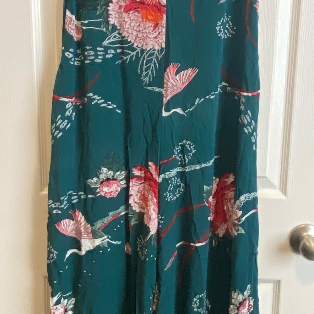 Floral Jumpsuit in Green and Pink
